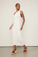 Vestido Malha Um Ombro White