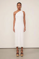 Vestido Malha Um Ombro White
