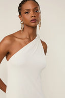 Vestido Malha Um Ombro White