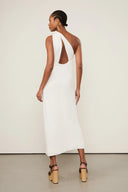 Vestido Malha Um Ombro White