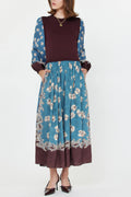 Vestido Aimie Burgundy Blue