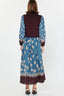 Vestido Aimie Burgundy Blue