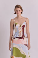 Top Ambar Hojas White