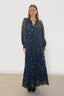 Vestido Aurina Floral Navy Black