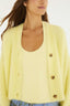 Cardigan Curto Pelinho Amarelo