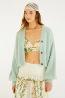 Cardigan Curto Pelinho Azul Petita