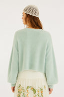 Cardigan Curto Pelinho Azul Petita