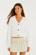 Cardigan Curto Pelinho Branco