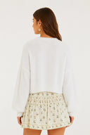 Cardigan Curto Pelinho Branco