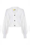 Cardigan Curto Pelinho Branco