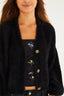 Cardigan Curto Pelinho Preto