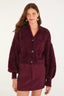 Cardigan Curto Pelinho Vinho