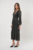 Vestido Celia Black Silver