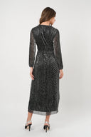 Vestido Celia Black Silver