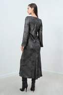 Vestido Dahlia Plum Gunmetal