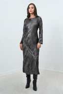 Vestido Dahlia Plum Gunmetal