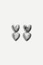 Aretes Dangle Heart Silver