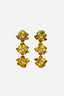 Aretes Flower Pearls Gold