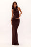 Set Halter Neck Brown Sandalo