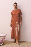 Vestido Longo Silk Terracota