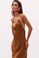 Vestido Nemesis Goldbit Brown