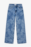 Pantalon Floral Azul