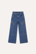 Pantalon Jeans Escuro Azul