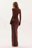 Falda Tule Jaque Marrom Cumin