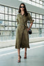 Vestido Sarja Midi Stoned