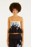 Top Estampada Flor Preto