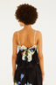 Top Estampada Flor Preto