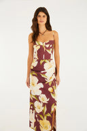 Vestido Fenda Lola Roxo