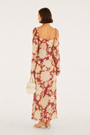 Vestido Floral Siena Vermelho