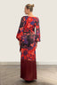 Vestido Yvonne Fringe Azul Rojo